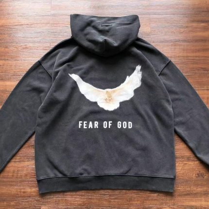 Essential Pigeon Logo Black Hoodie