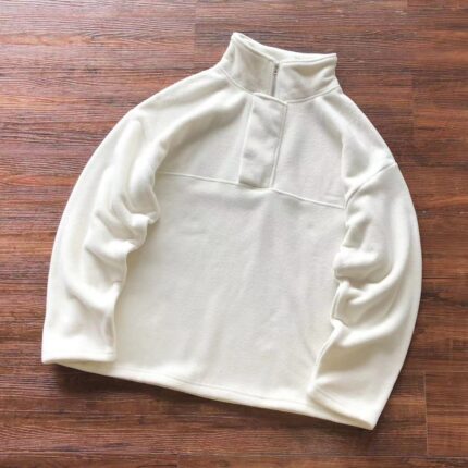 Essential White Fleece Sweatshirt