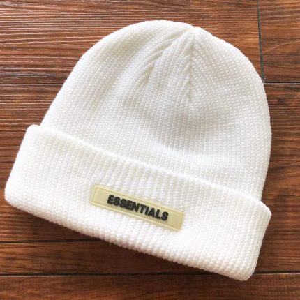 Essentials White Beanie