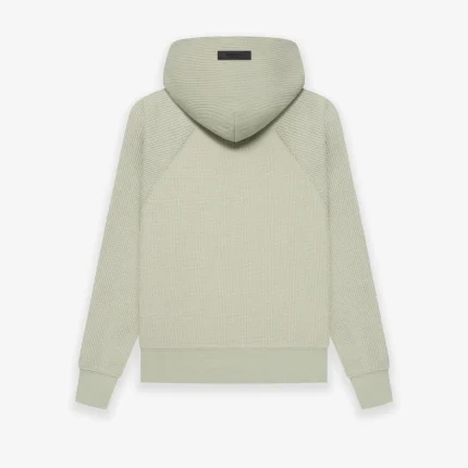 Essentials Kids Spring Waffle Henley Hoodie Seafoam
