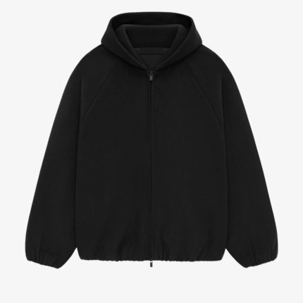 Brushed Hooded Bomber - Black