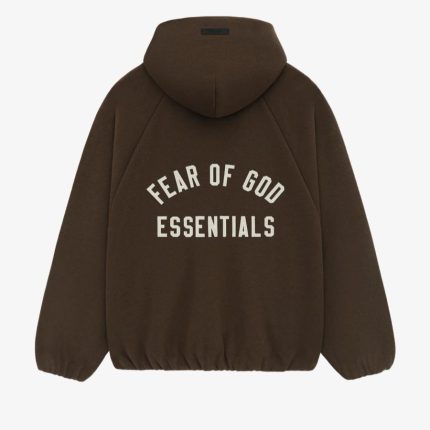 Brushed Pullover Hooded Bomber - Brown
